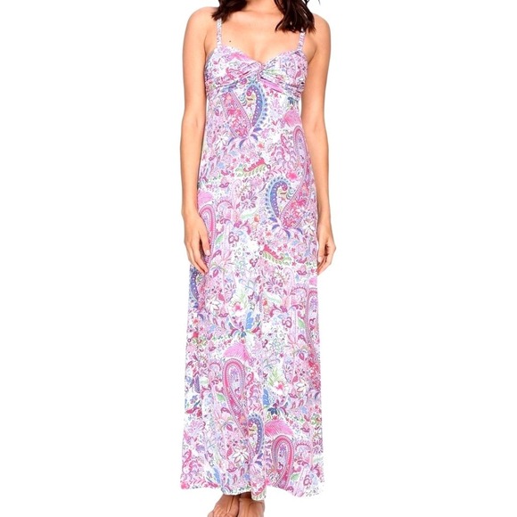 Tommy Bahama PALAIS Maxi Dress WOMEN SMALL Paisley CONVERTIBLE Casual Resort - Picture 1 of 10